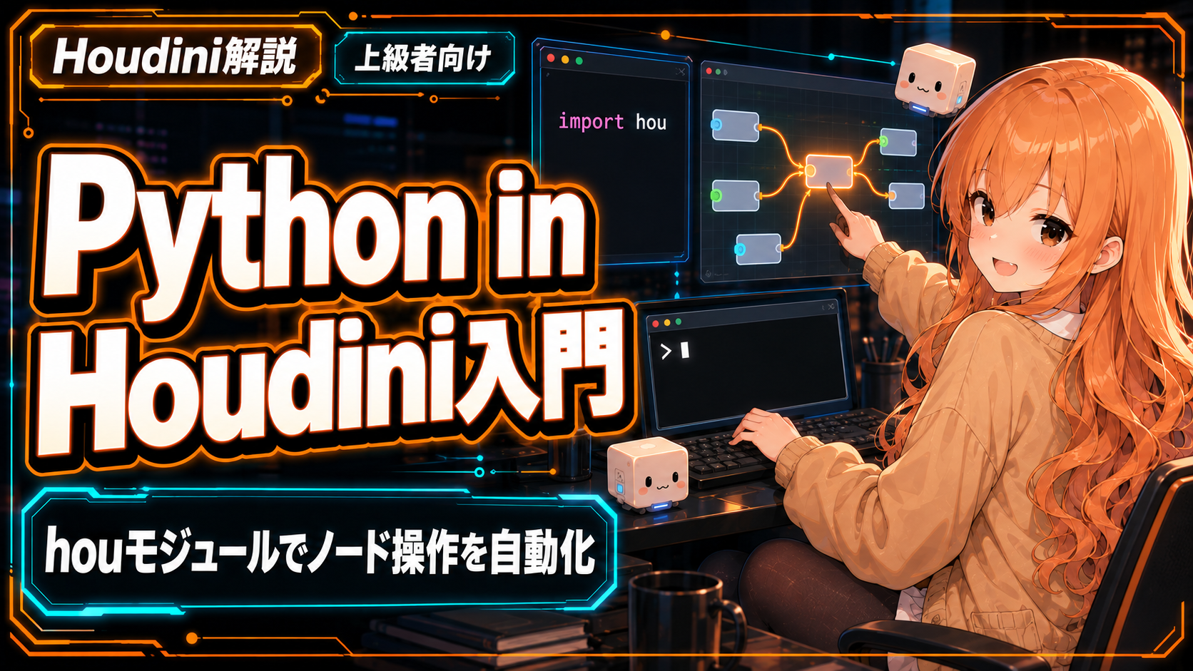 Python in Houdini入門｜houモジュールでノード操作を自動化