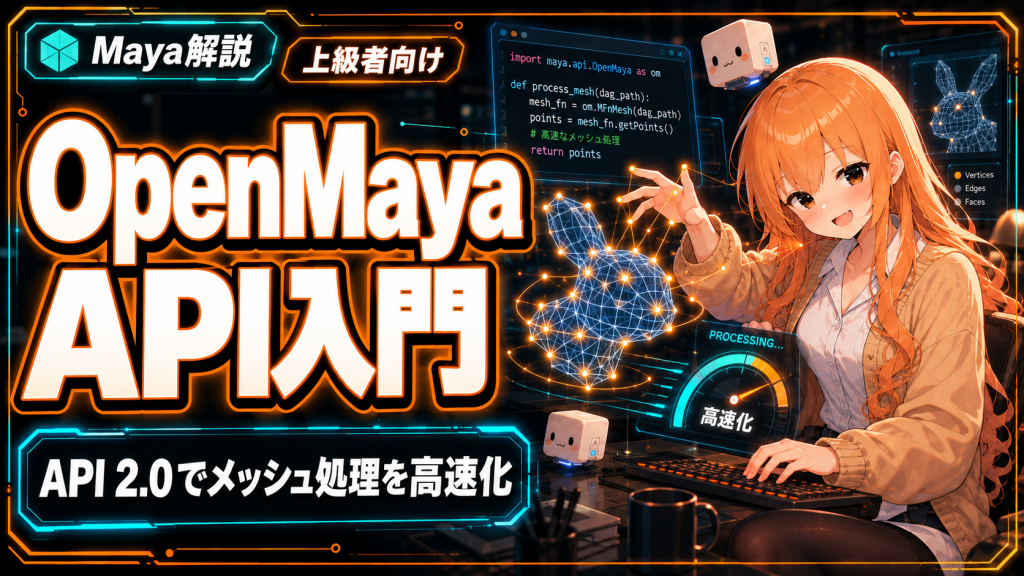Maya OpenMaya API入門｜API 2.0でメッシュ処理を高速化