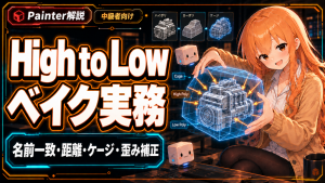 Substance 3D PainterのHigh to Lowベイク実務