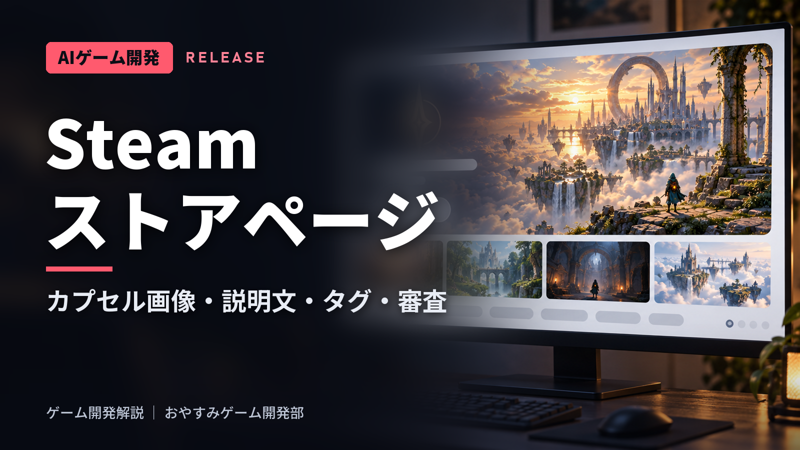 Steamストアページの作り方｜カプセル画像・説明文・タグ・審査
