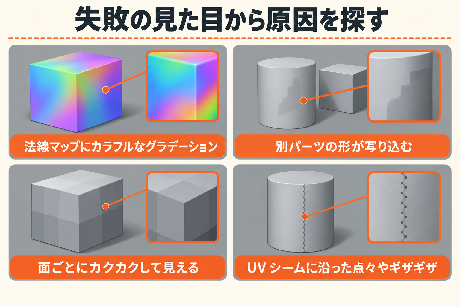 ベイクでよく出る4つの失敗の見た目