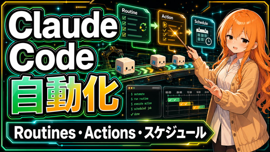 Claude Code 自動化｜Routines・GitHub Actions・スケジュール実行ガイド