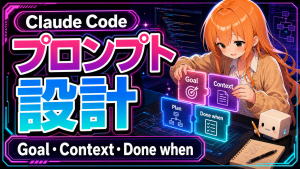 Claude Code プロンプト設計｜Goal・Context・Done when 4要素の書き方
