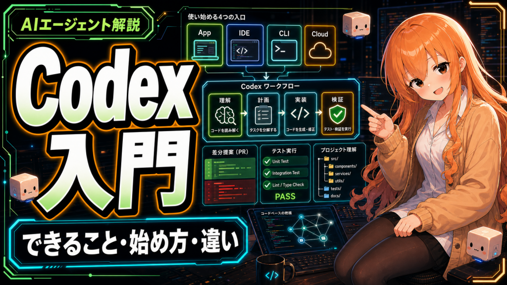 Codex入門｜できること・始め方・Claude Codeとの違い