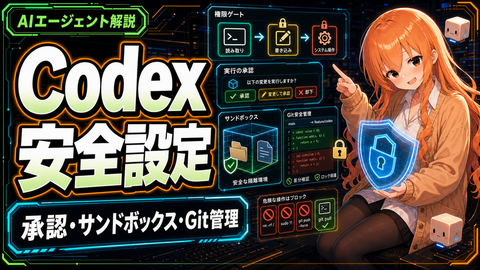 Codexの権限と安全設定｜承認・サンドボックス・Git管理