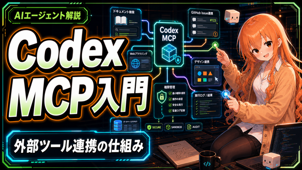 Codex MCP入門｜外部ツール連携の仕組みと安全な使い方